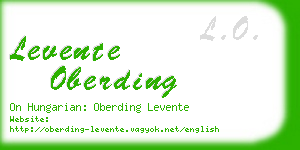 levente oberding business card